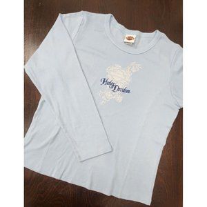 Harley-Davidson Light Blue Long Sleeve Tee